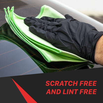 Car Glass Cleaning Cloth | 300GSM Glass Microfiber Towel - 5 Pack