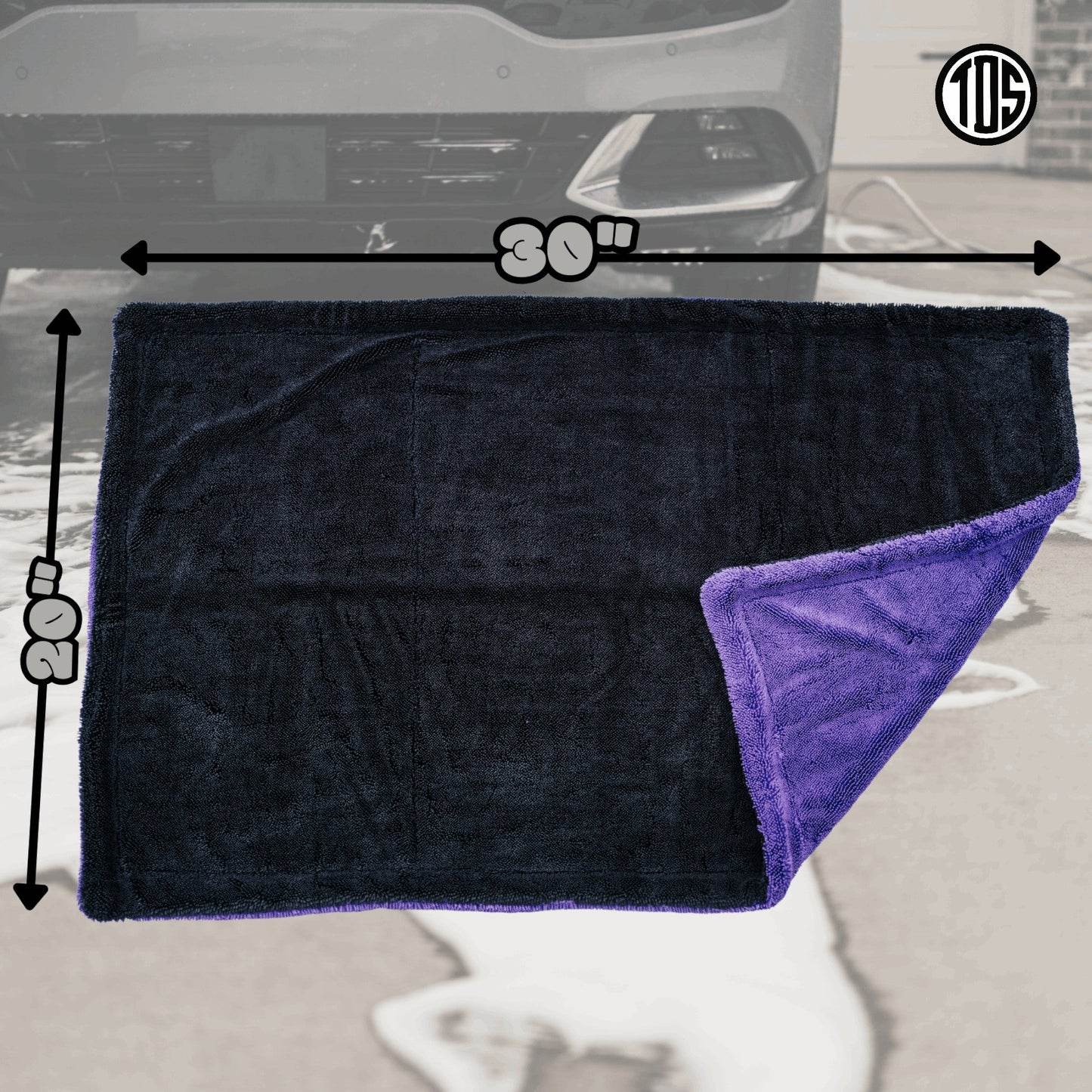 TDS 1600 GSM Twisted Loop Drying Towel - Purple.